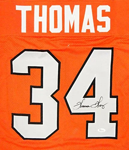 Thurman Thomas Autographed Orange Jersey- JSA W Authenticated - Image 2