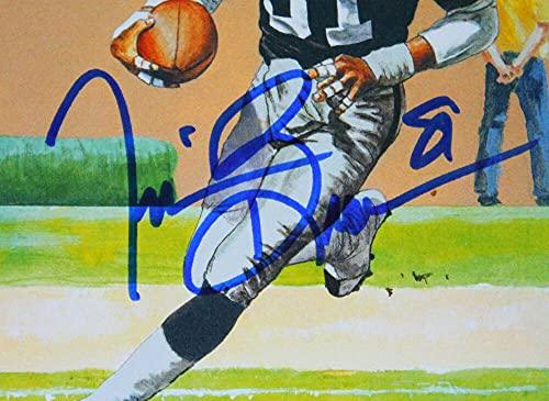 Tim Brown Autographed Oakland Raiders Goal Line Art Card- JSA Witnessed Auth - Image 3