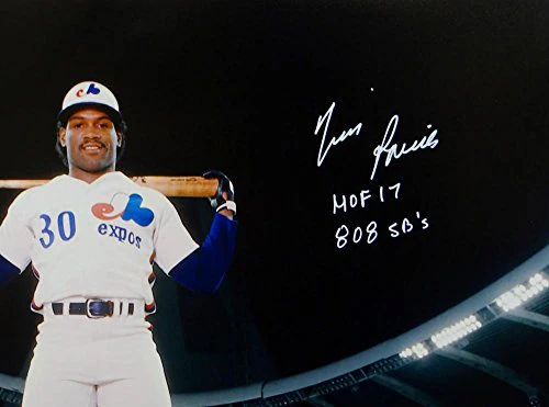 Tim Raines Autographed Expos 16x20 On Field w/Inscriptions Photo- JSA W Auth - Image 2