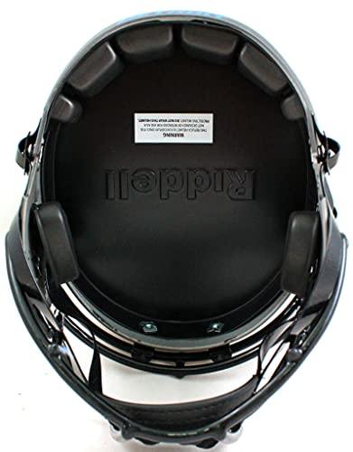 TJ Hockenson Autographed Detroit Lions F/S Eclipse Speed Helmet- Beckett W Hologram Silver - Image 2