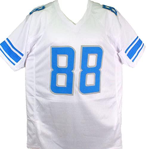 TJ Hockenson Autographed White Pro Style Jersey- Beckett W Holo Black - Image 2