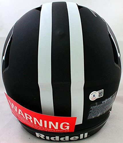 TJ Watt Signed Wisconsin Badgers F/S Eclipse Speed Authentic Helmet- Beckett W Hologram - Image 3