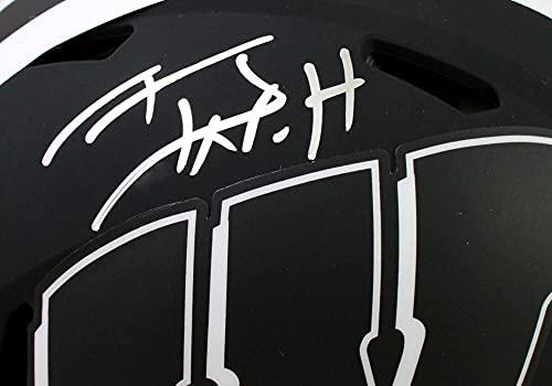 TJ Watt Signed Wisconsin Badgers F/S Eclipse Speed Authentic Helmet- Beckett W Hologram - Image 5