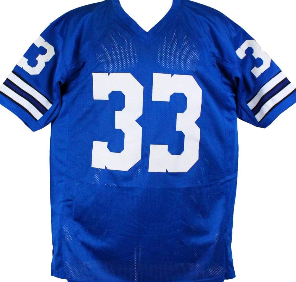Tony Dorsett Autographed Blue Pro Style Jersey-Beckett W Hologram *Black - Image 2