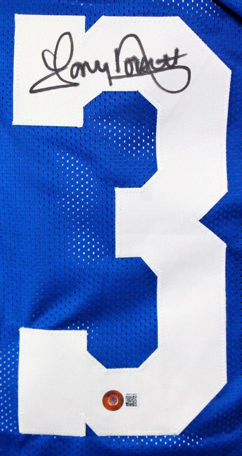 Tony Dorsett Autographed Blue Pro Style Jersey-Beckett W Hologram *Black - Image 3