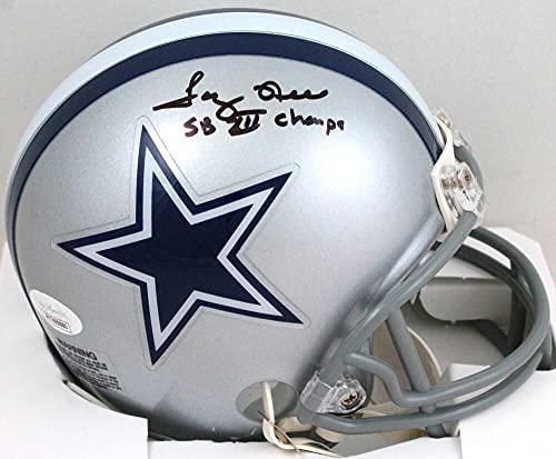 Tony Hill Autographed Dallas Cowboys Mini Helmet W/SB Champs- JSA W Authenticated