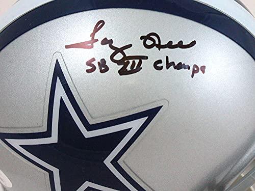 Tony Hill Autographed Dallas Cowboys Mini Helmet W/SB Champs- JSA W Authenticated - Image 3