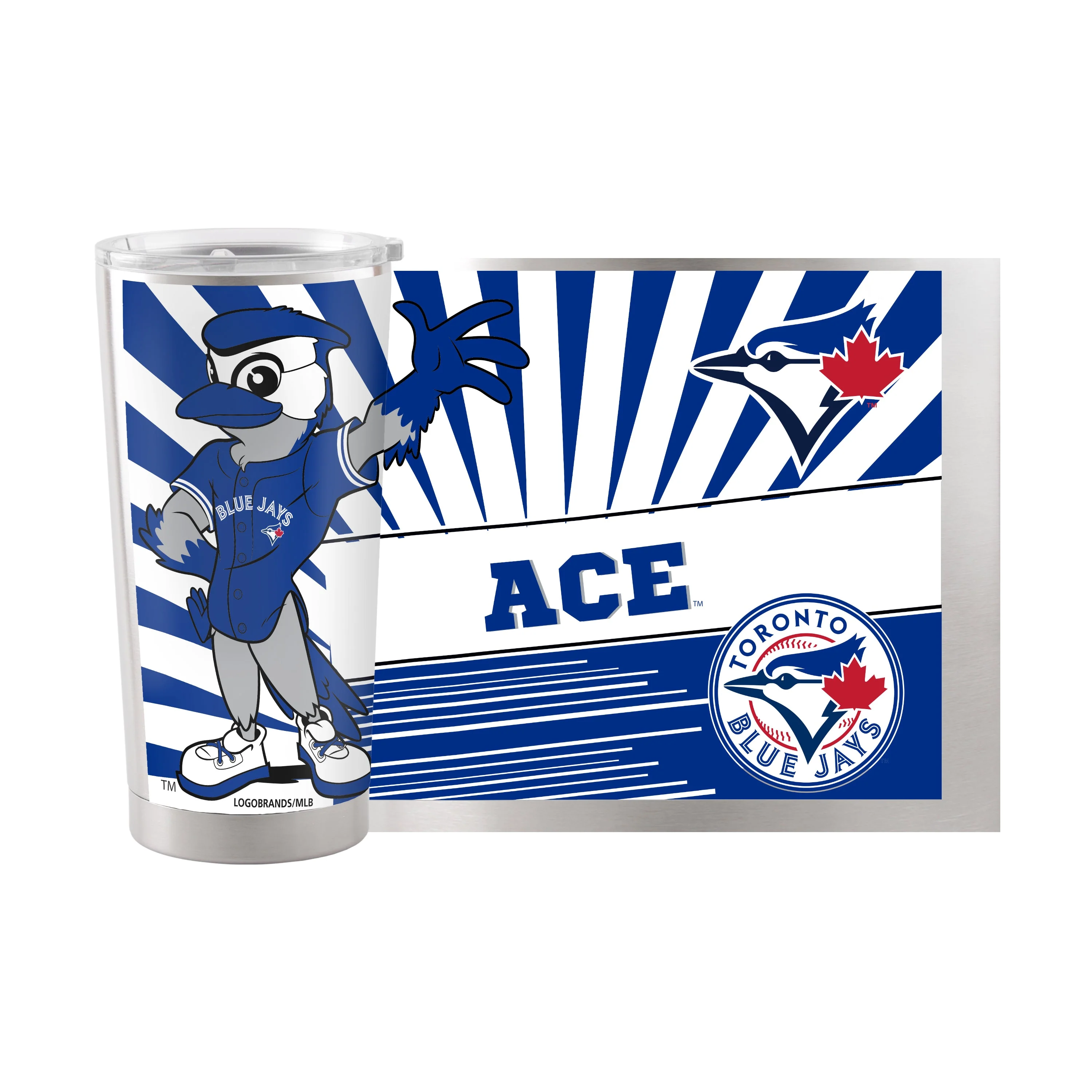 Toronto Blue Jays 20oz Mascot Stainless Steel Tumbler - Image 2