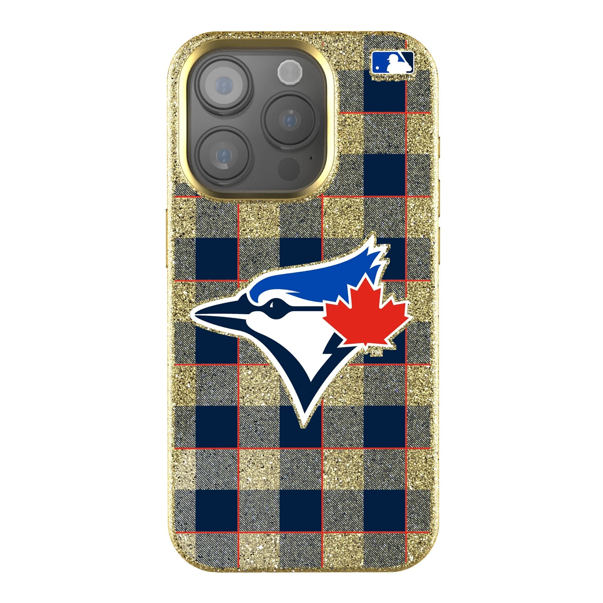Toronto Blue Jays Plaid Bling Phone Case