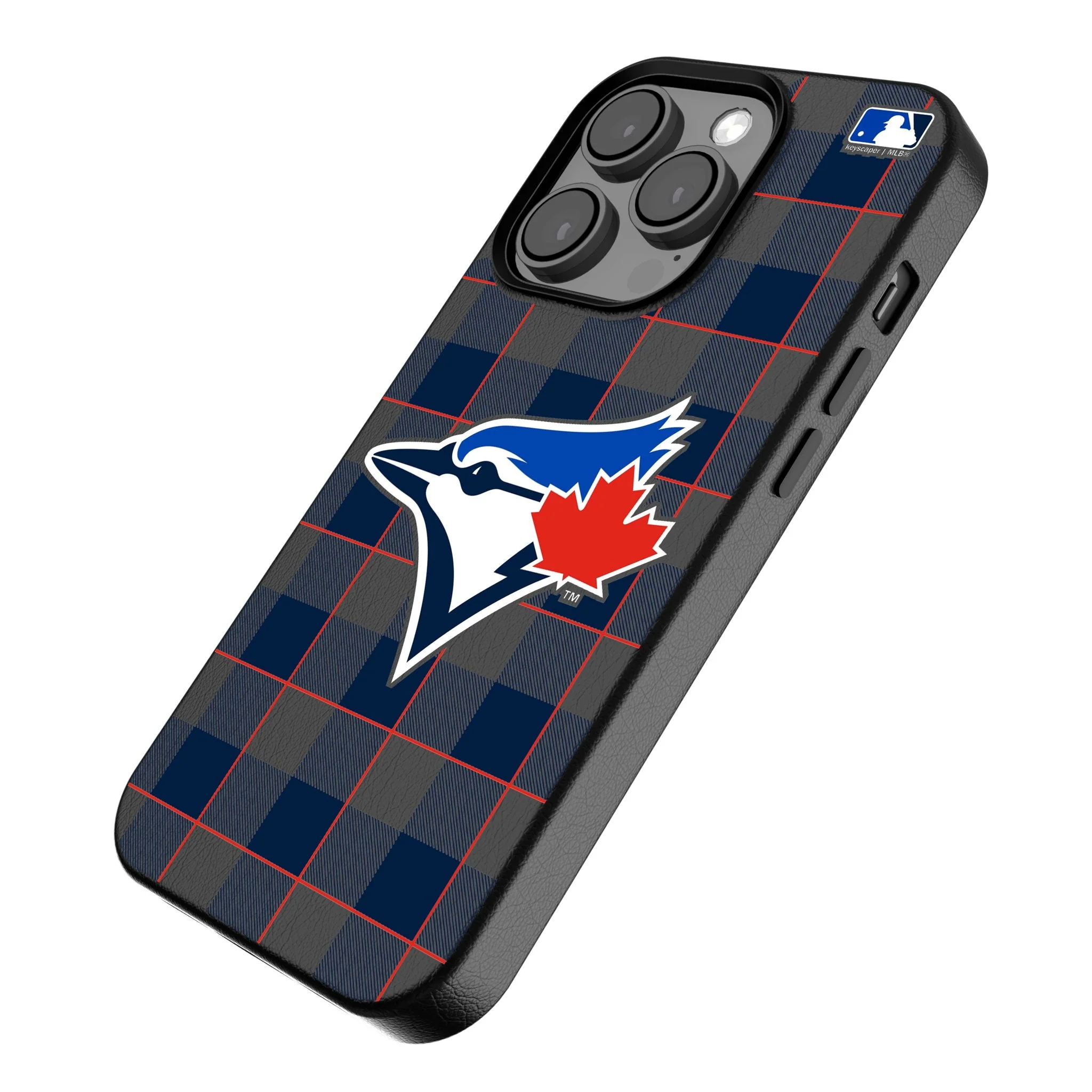 Toronto Blue Jays Plaid MagSafe Compatible Phone Case for Apple iPhone - Image 2
