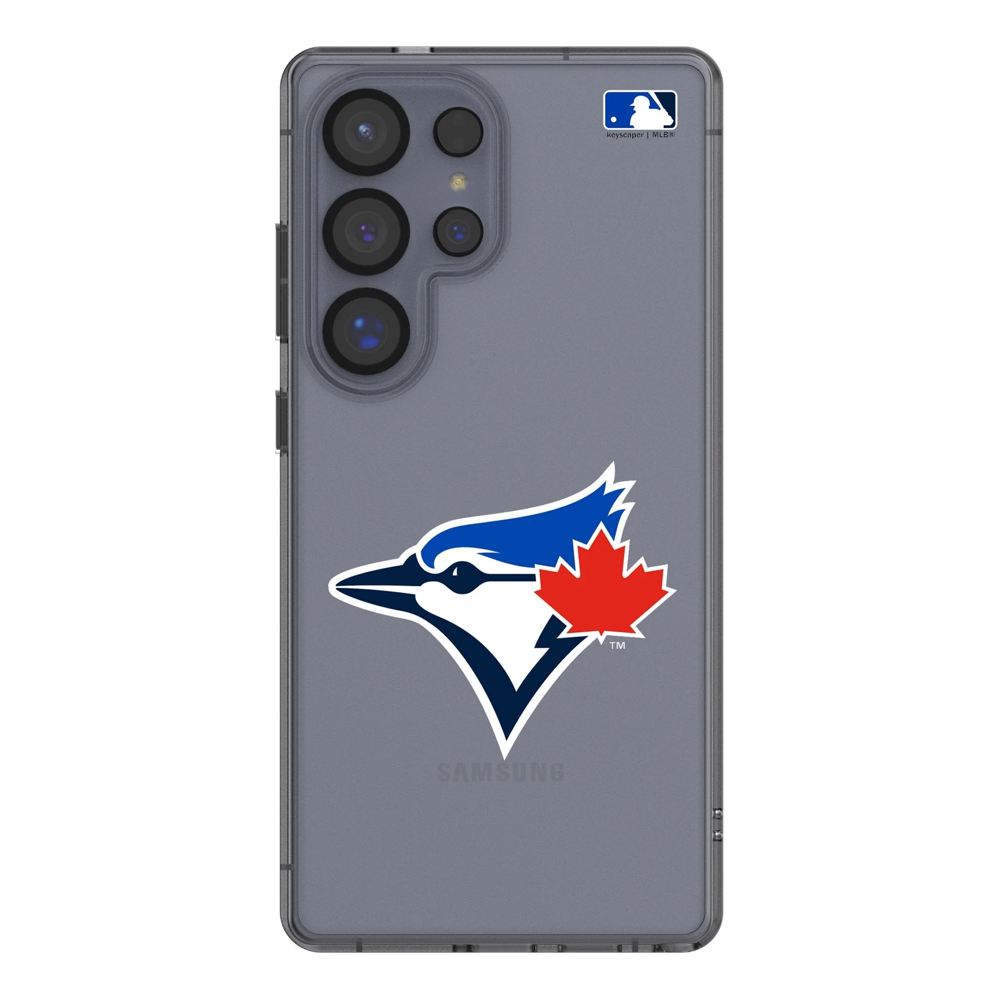 Toronto Blue Jays Text Backdrop Clear Phone Case for Samsung Galaxy