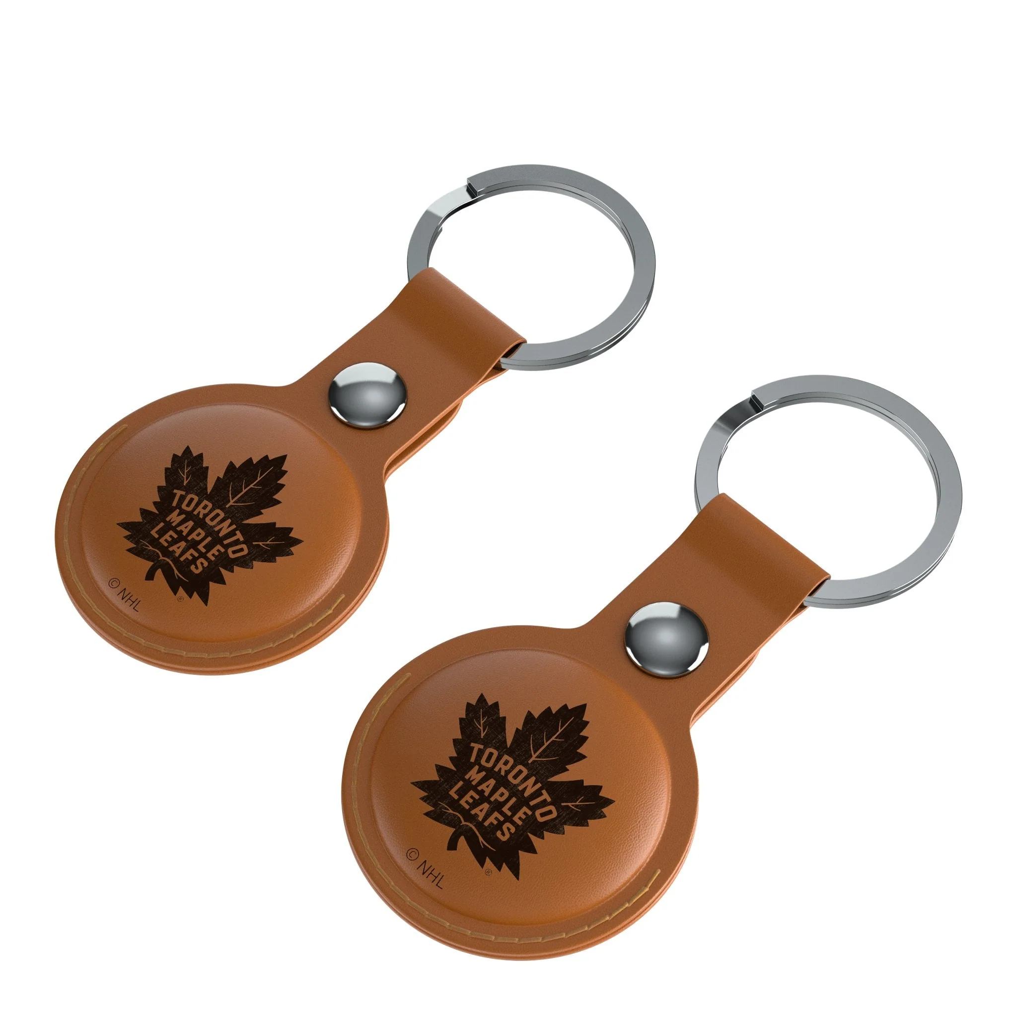 Toronto Maple Leafs Burn Brown Airtag Holder 2-Pack - Image 3