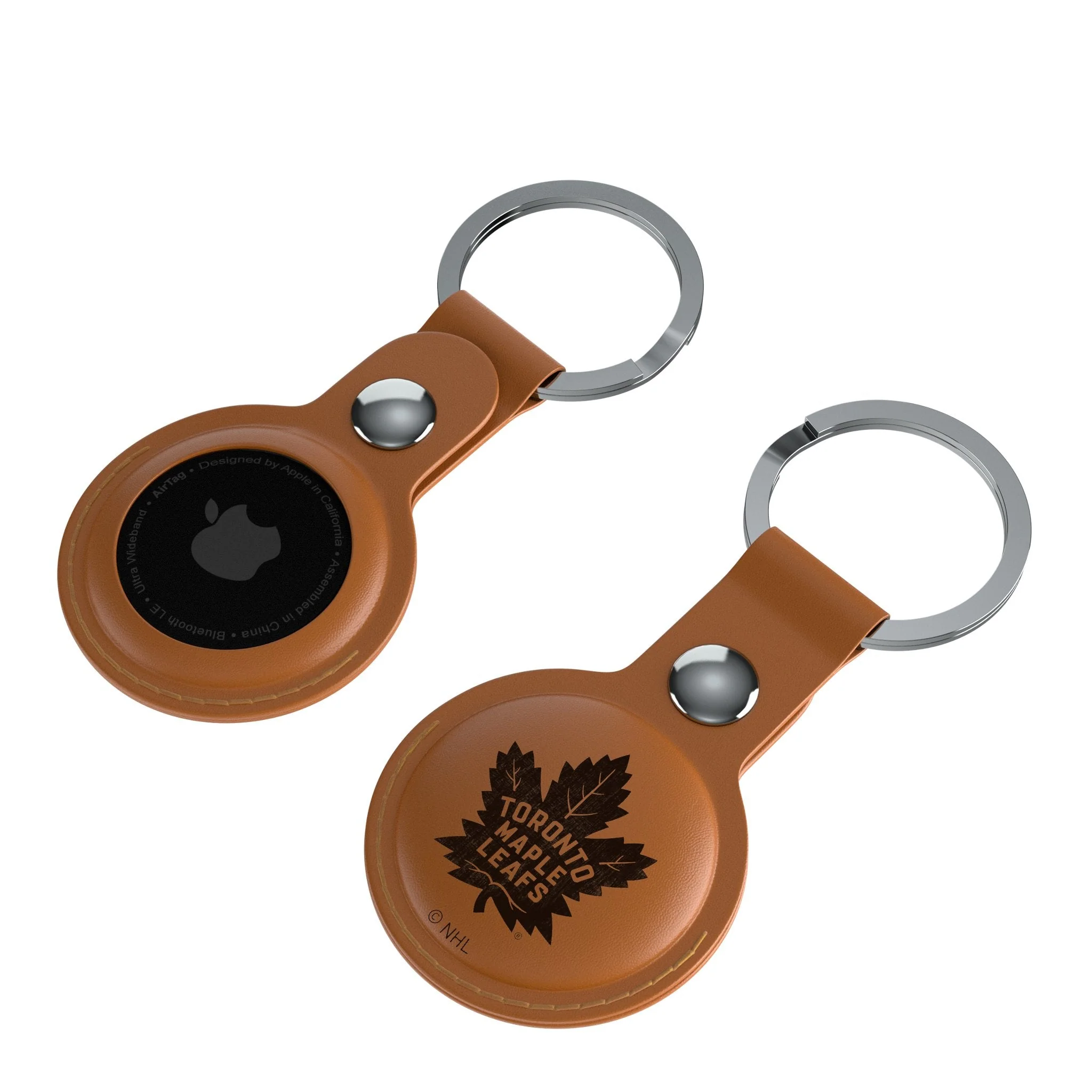 Toronto Maple Leafs Burn Brown Airtag Holder 2-Pack - Image 4