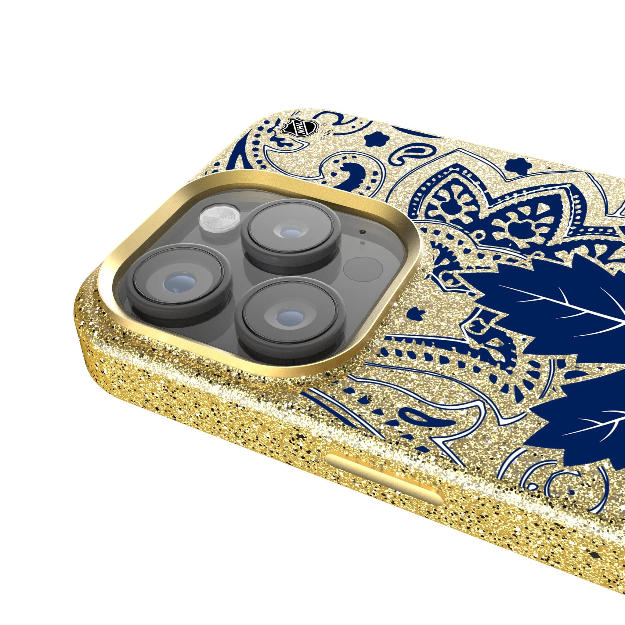 Toronto Maple Leafs Paisley Bling Phone Case - Image 4
