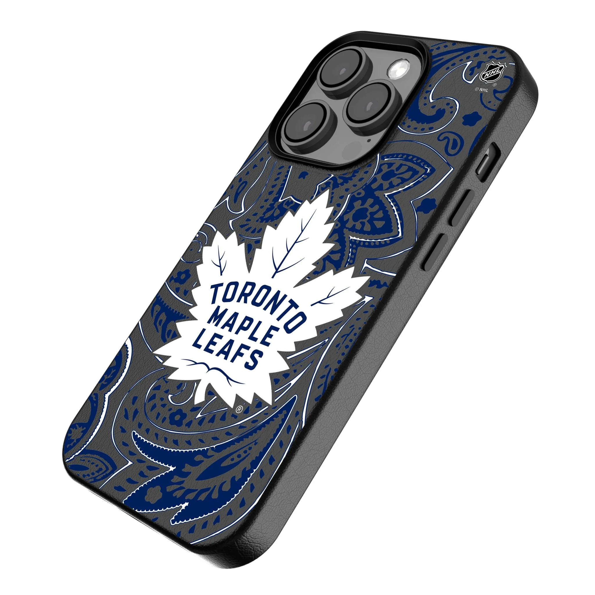 Toronto Maple Leafs Paisley MagSafe Compatible Phone Case for Apple iPhone - Image 2