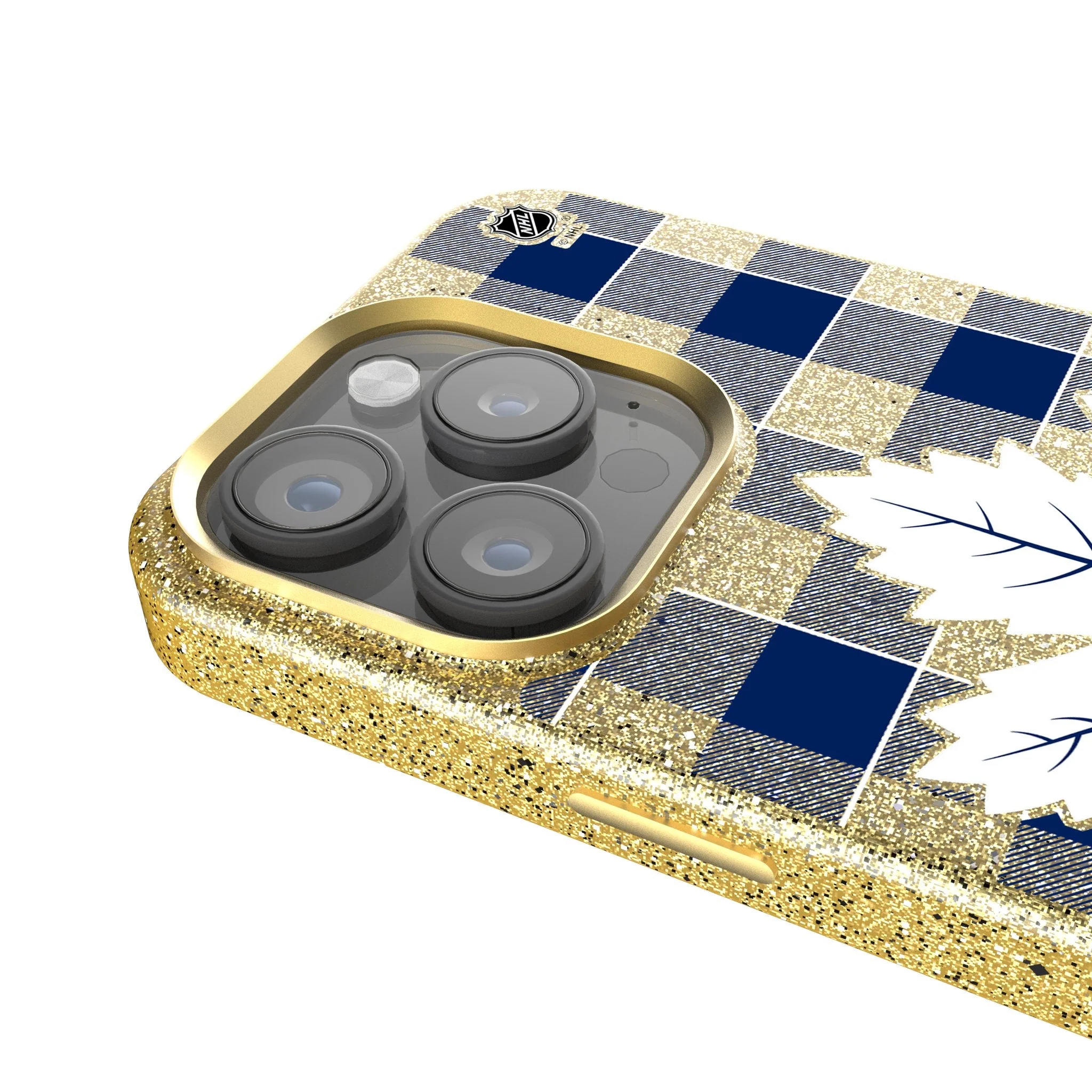 Toronto Maple Leafs Plaid Bling Phone Case - Image 4