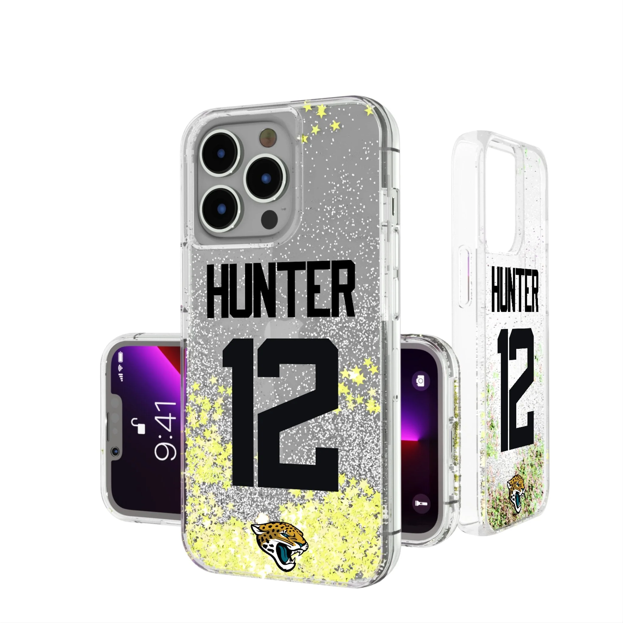 Travis Hunter Jacksonville Jaguars 12 Game Tactic Glitter Phone Case for Apple iPhone