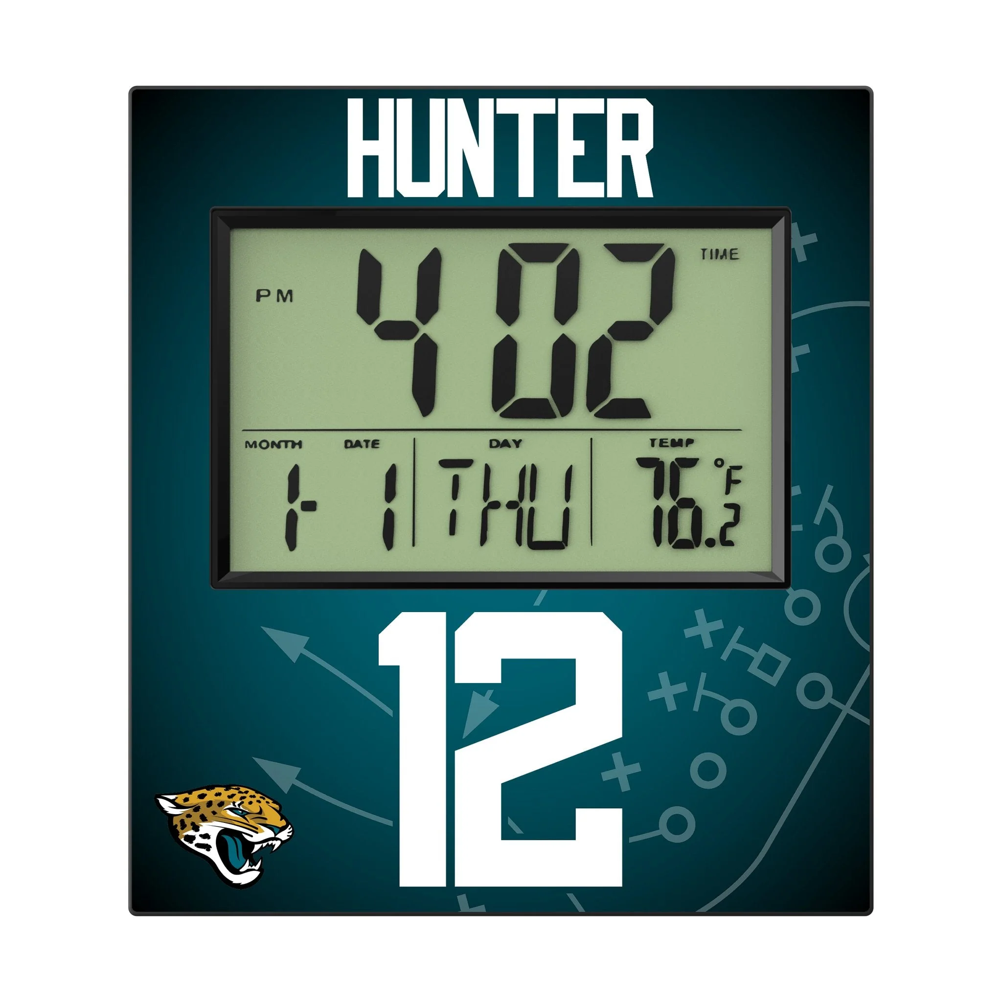 Travis Hunter Jacksonville Jaguars 12 Game Tactic Wall Clock - Image 2