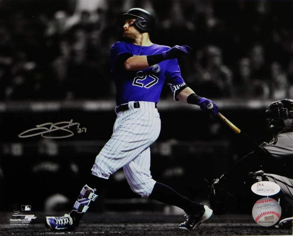 Trevor Story Autographed Colorado Rockies 8x10 Wave to Crowd PF Photo W/HR Insc- JSA W Auth - Image 2