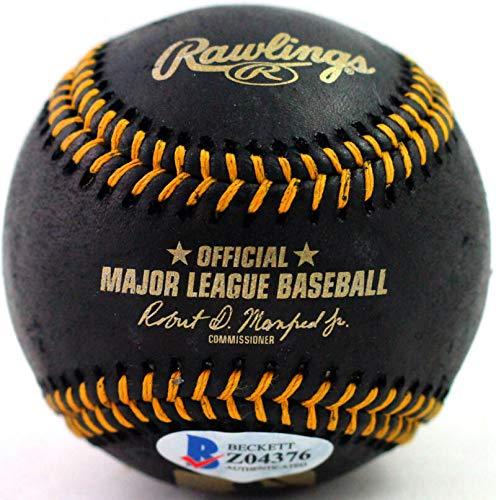 Trevor Story Autographed Rawlings Black OML Baseball - Beckett COA - Image 2