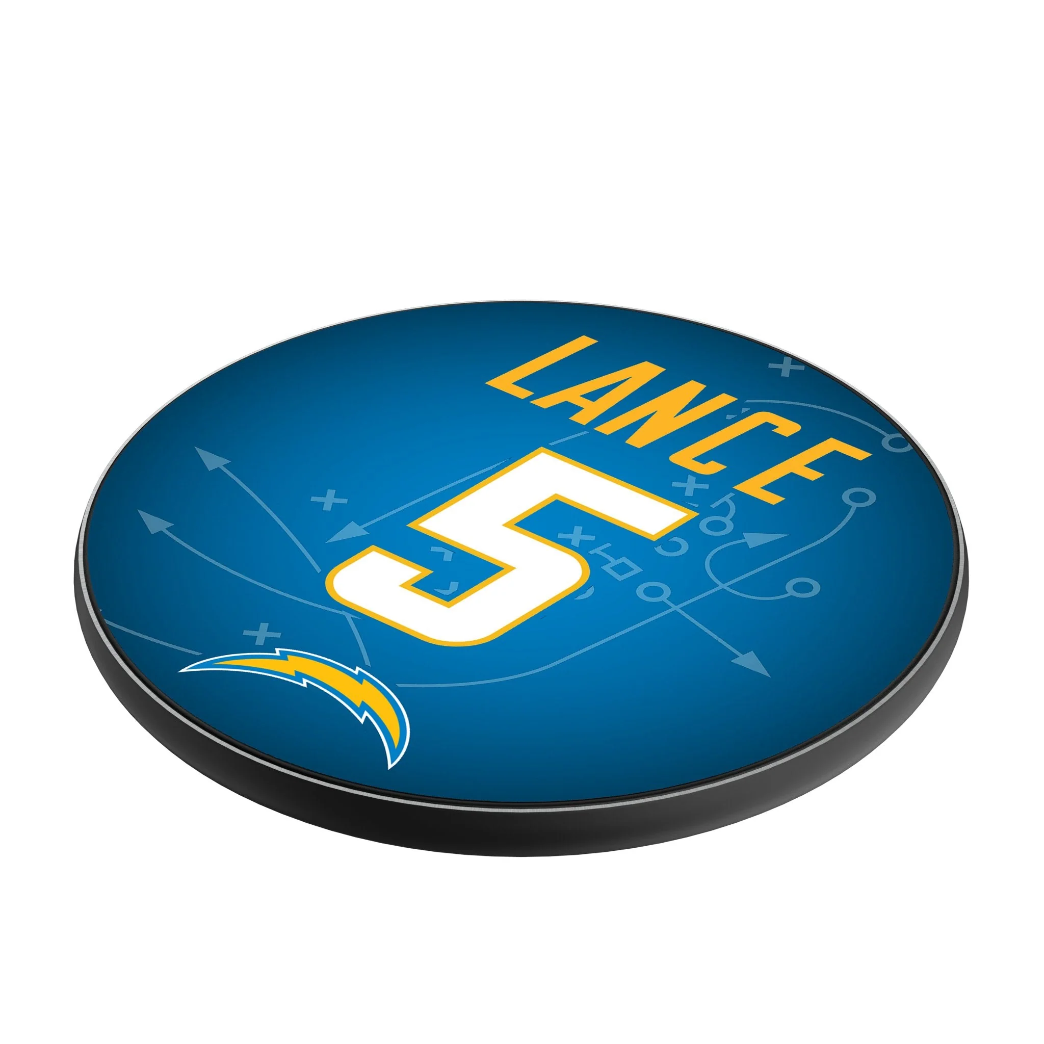 Trey Lance Los Angeles Chargers 5 Game Tactic 15-Watt Wireless Charger - Image 2