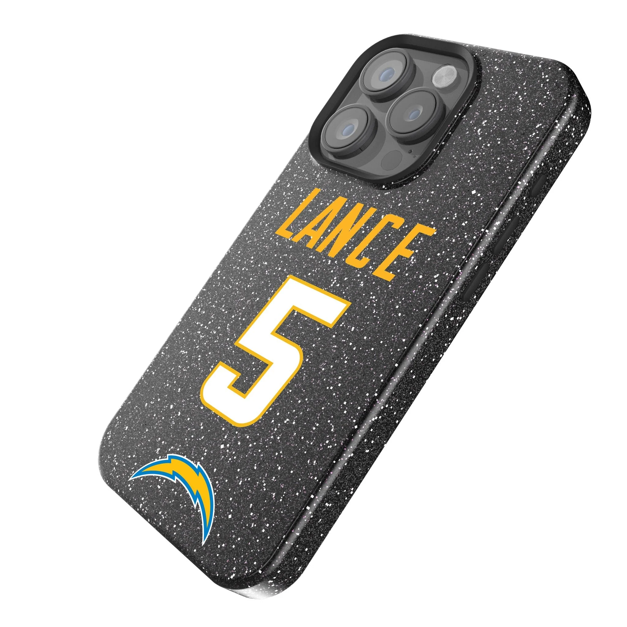 Trey Lance Los Angeles Chargers 5 Game Tactic Bling Phone Case for Apple iPhone - Image 2