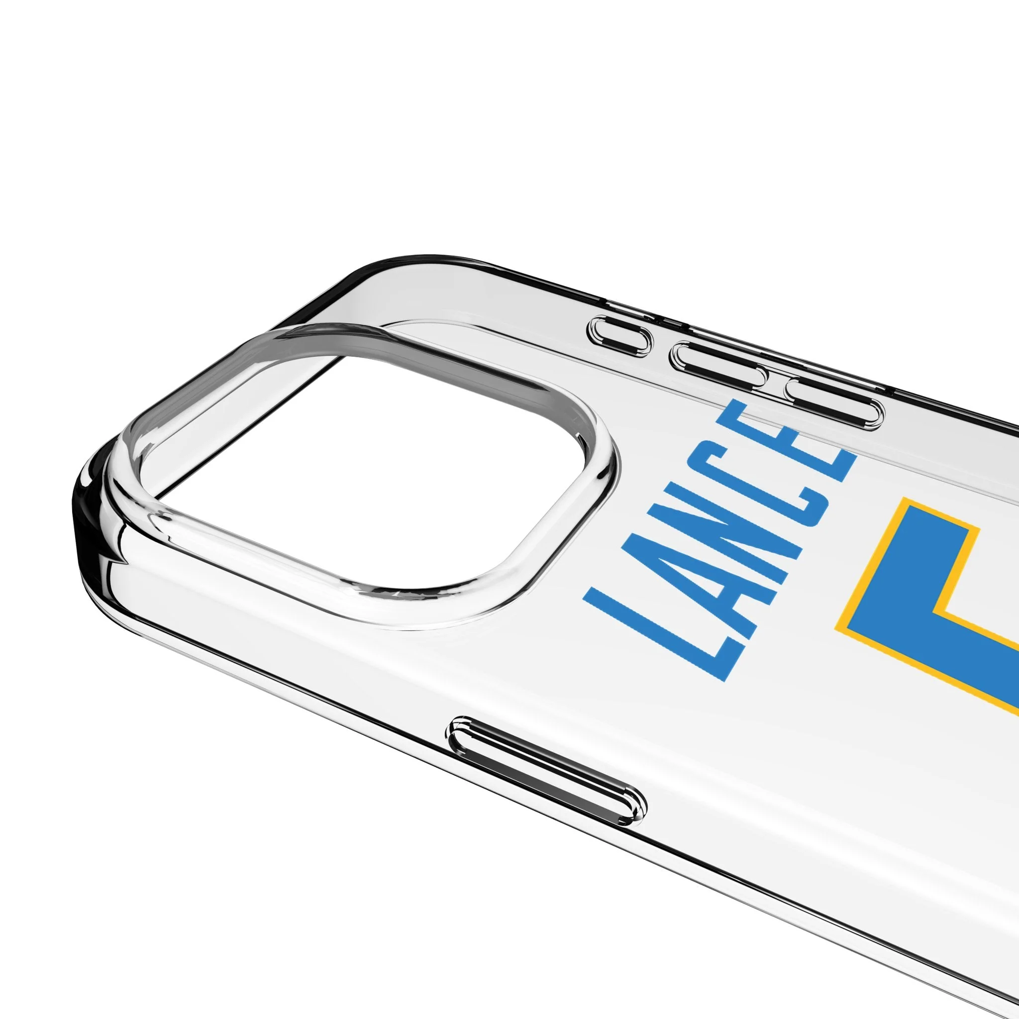 Trey Lance Los Angeles Chargers 5 Game Tactic Clear Phone Case for Apple iPhone - Image 3