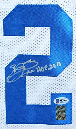 Triplets Aikman Irvin Smith Autographed White Pro Style Jersey- Beckett W Auth - Image 4