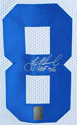 Triplets Aikman Irvin Smith Autographed White Pro Style Jersey- Beckett W Auth - Image 5