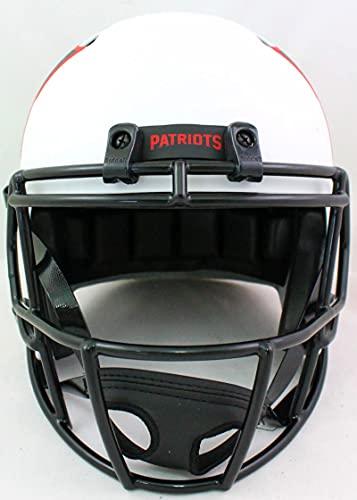 Ty Law Autographed NE Patriots Lunar Speed Full Size Helmet HOF- Beckett W Red - Image 4