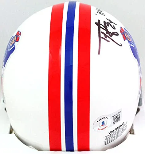 Ty Law Autographed New England Patriots 65-81 TB Mini Helmet HOF- Beckett W Blk - Image 2