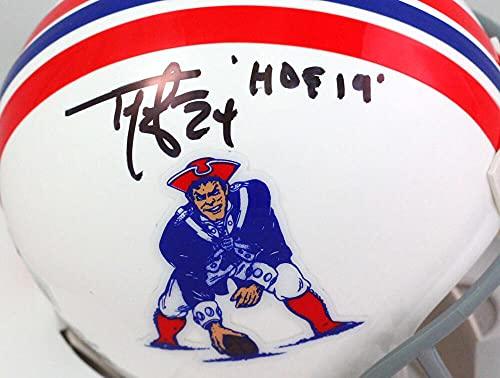 Ty Law Autographed New England Patriots 65-81 TB Mini Helmet HOF- Beckett W Blk - Image 3