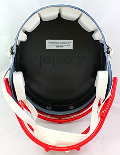 Ty Law Autographed New England Patriots AMP Speed F/S Helmet HOF- Beckett W Sil - Image 2