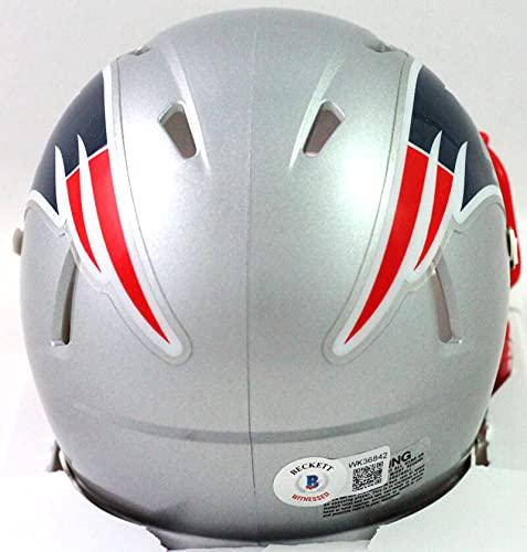 Ty Law Autographed New England Patriots Mini Helmet w/HOF - Beckett W Black - Image 2