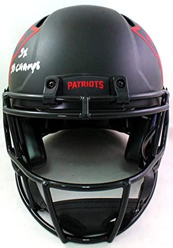 Ty Law Autographed Patriots Authentic Eclipse FS Helmet w/ 2 Insc- Beckett W Silver - Image 4