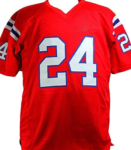 Ty Law Autographed Red Pro Style Jersey- Beckett W Black - Image 2
