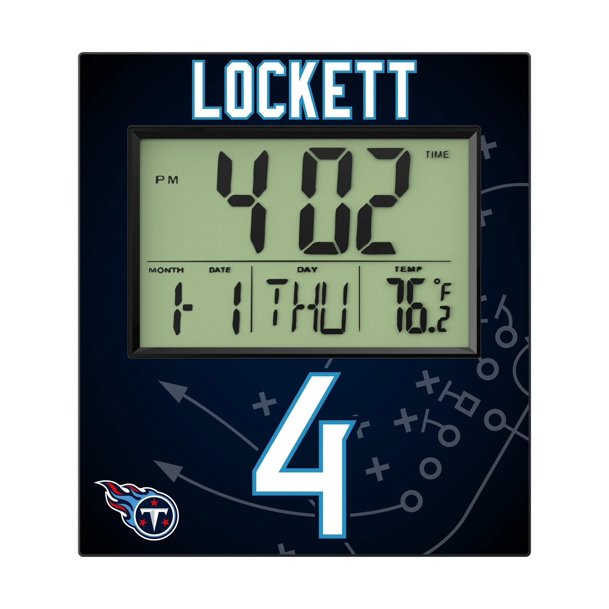 Tyler Lockett Tennessee Titans 4 Game Tactic Wall Clock - Image 2