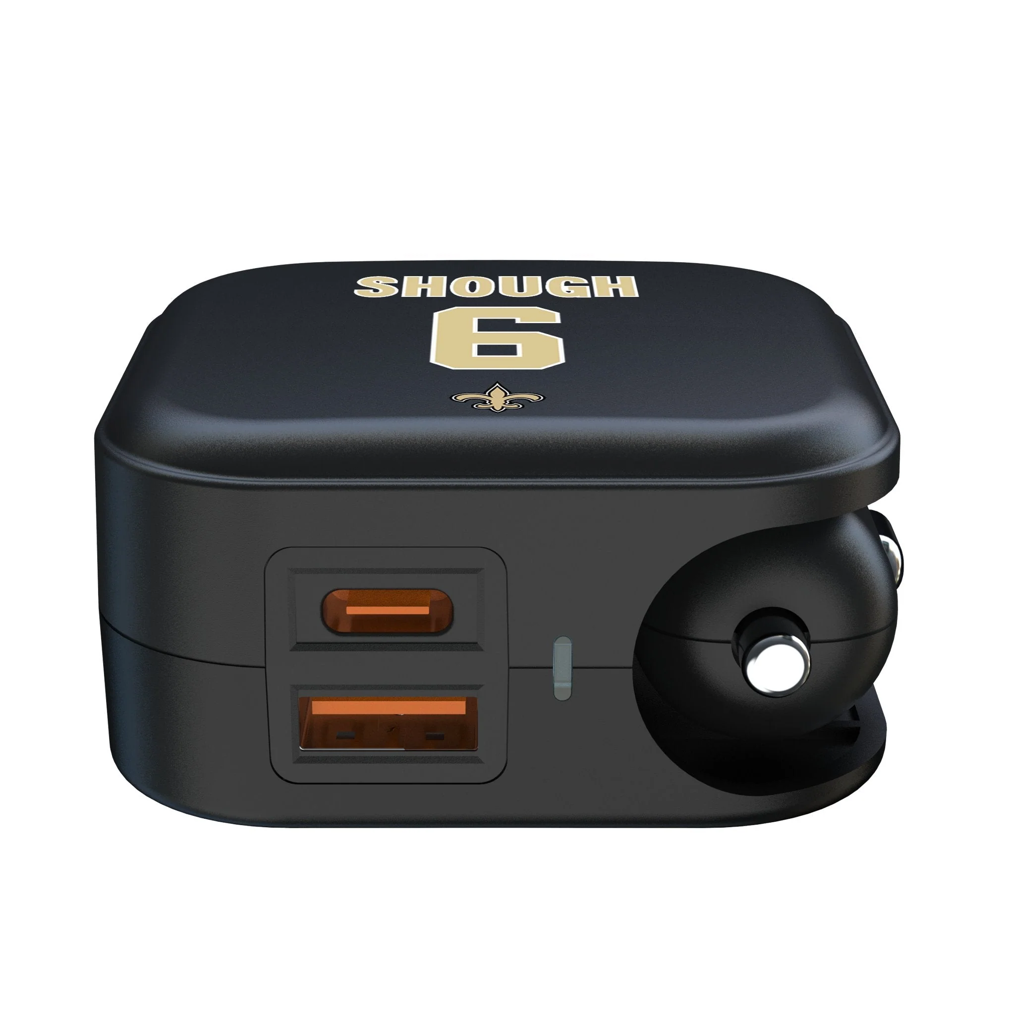 Tyler Shough New Orleans Saints 6 Game Tactic 2 in 1 USB A/C Charger - Image 2