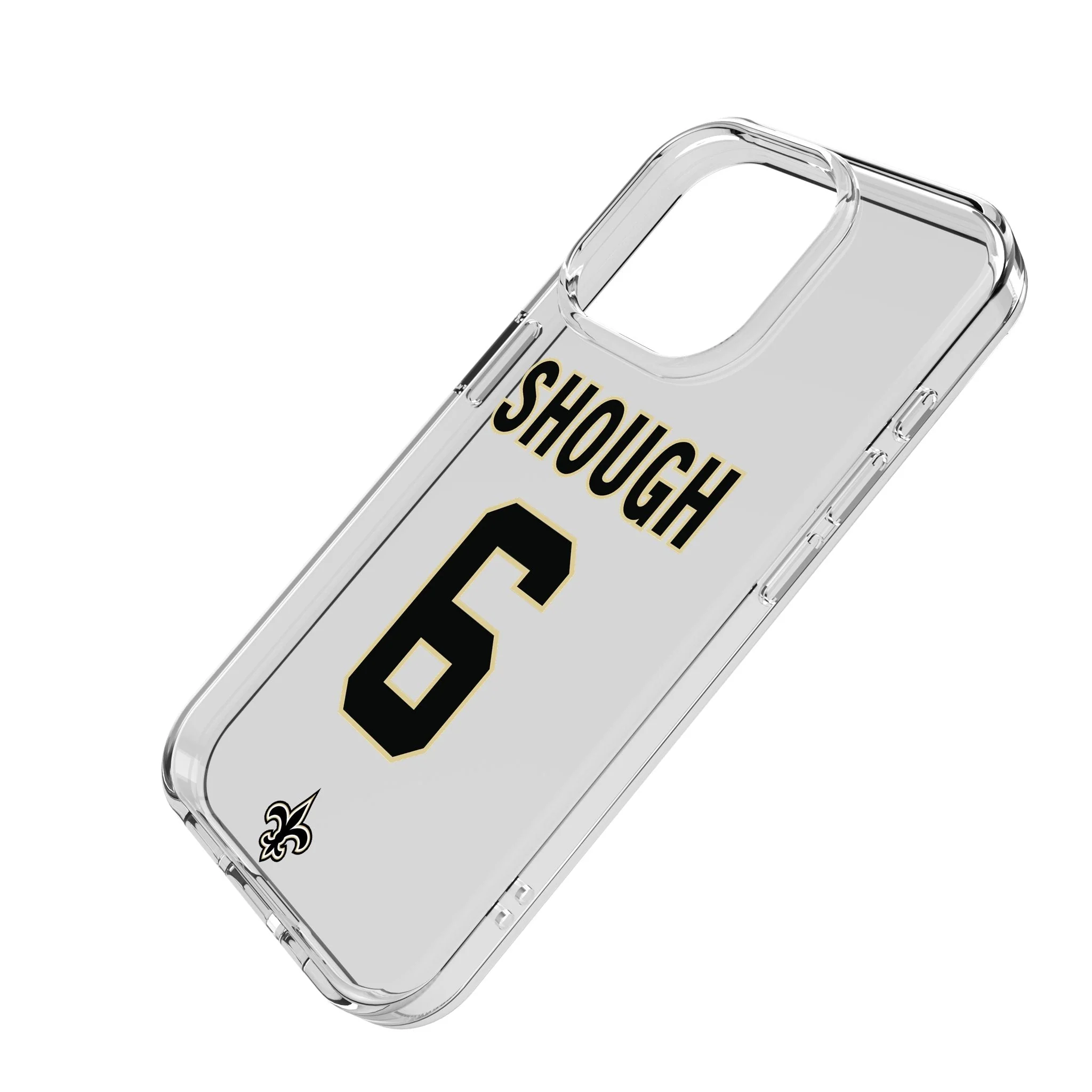 Tyler Shough New Orleans Saints 6 Game Tactic Clear Phone Case for Apple iPhone - Image 2