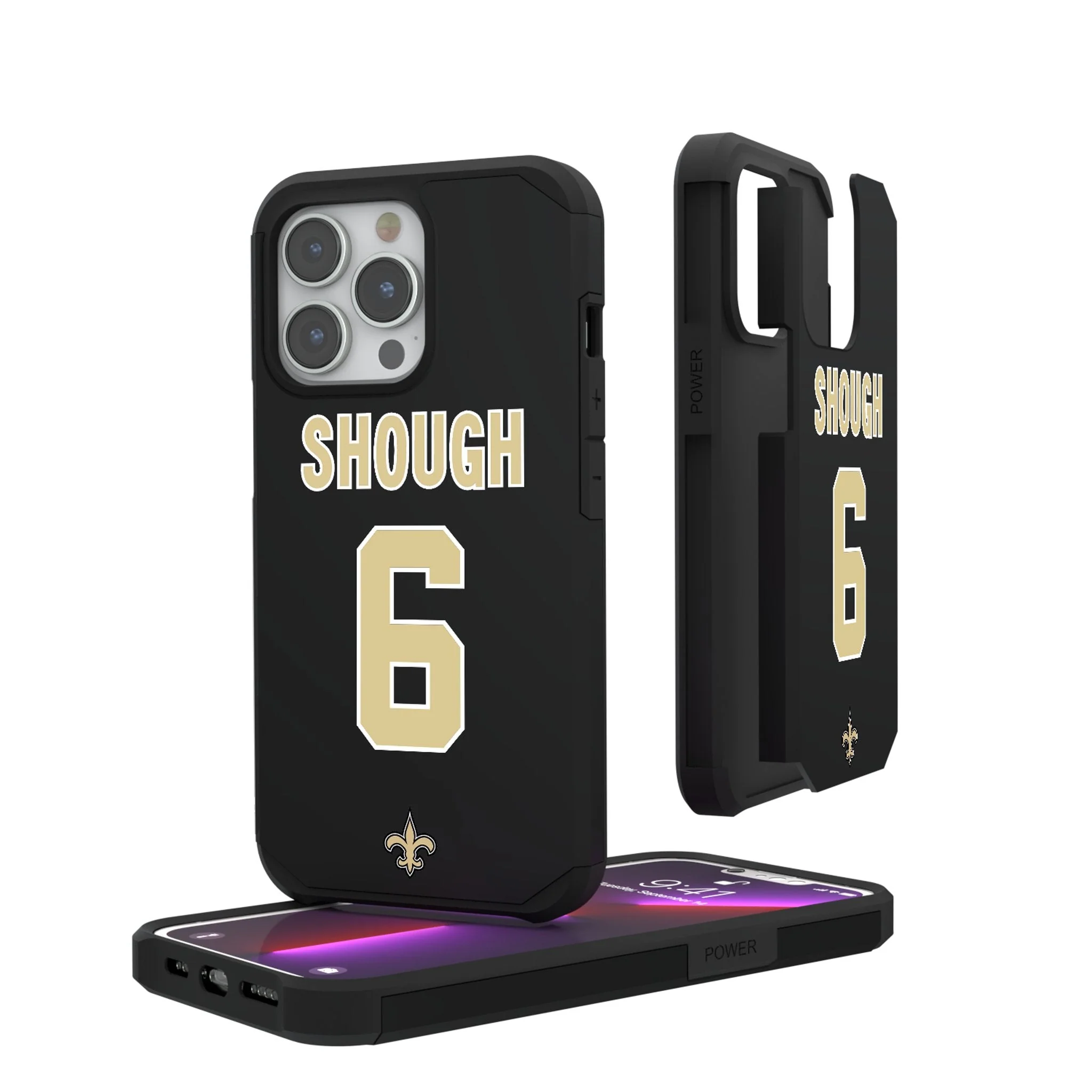 Tyler Shough New Orleans Saints 6 Game Tactic Rugged Phone Case for Apple iPhone