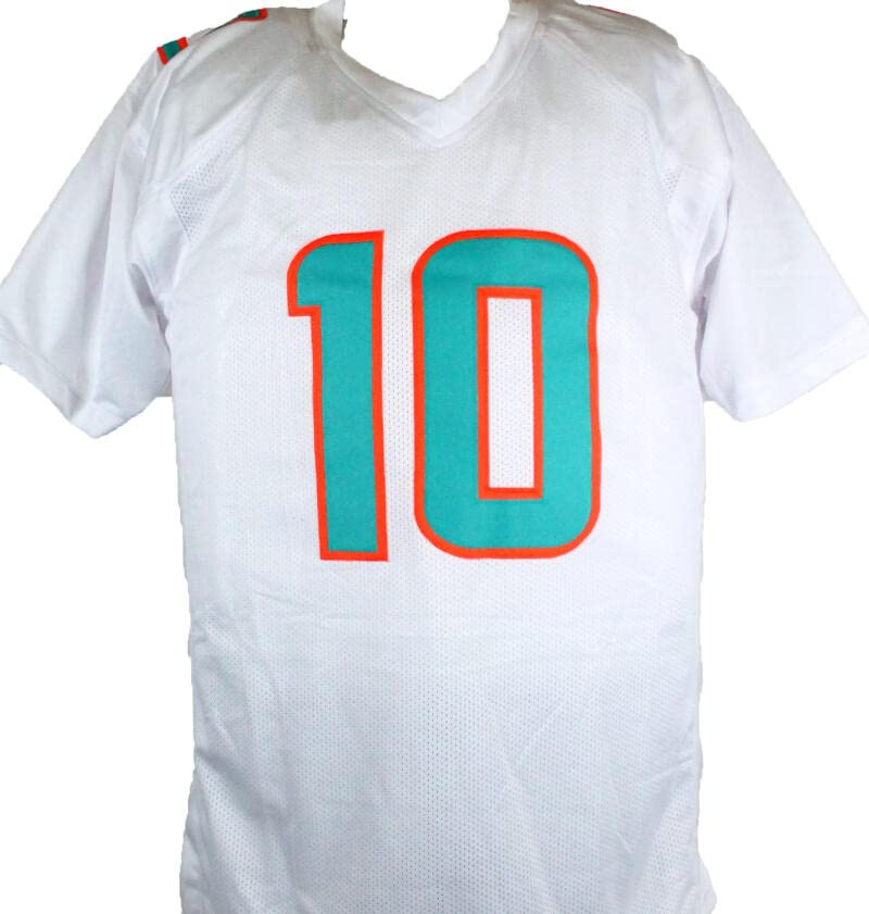 Tyreek Hill Autographed White Pro Style Jersey-Beckett W Hologram Black - Image 4