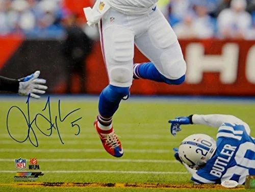 Tyrod Taylor Autographed Buffalo Bills 16x20 Jump Over P.F. Photo- PSA/DNA Auth - Image 2