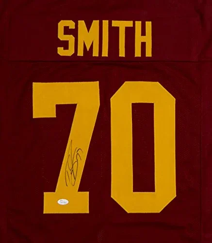 Tyron Smith Autographed Burgundy College Style Jersey- JSA Witnessed Authenticated - Image 2