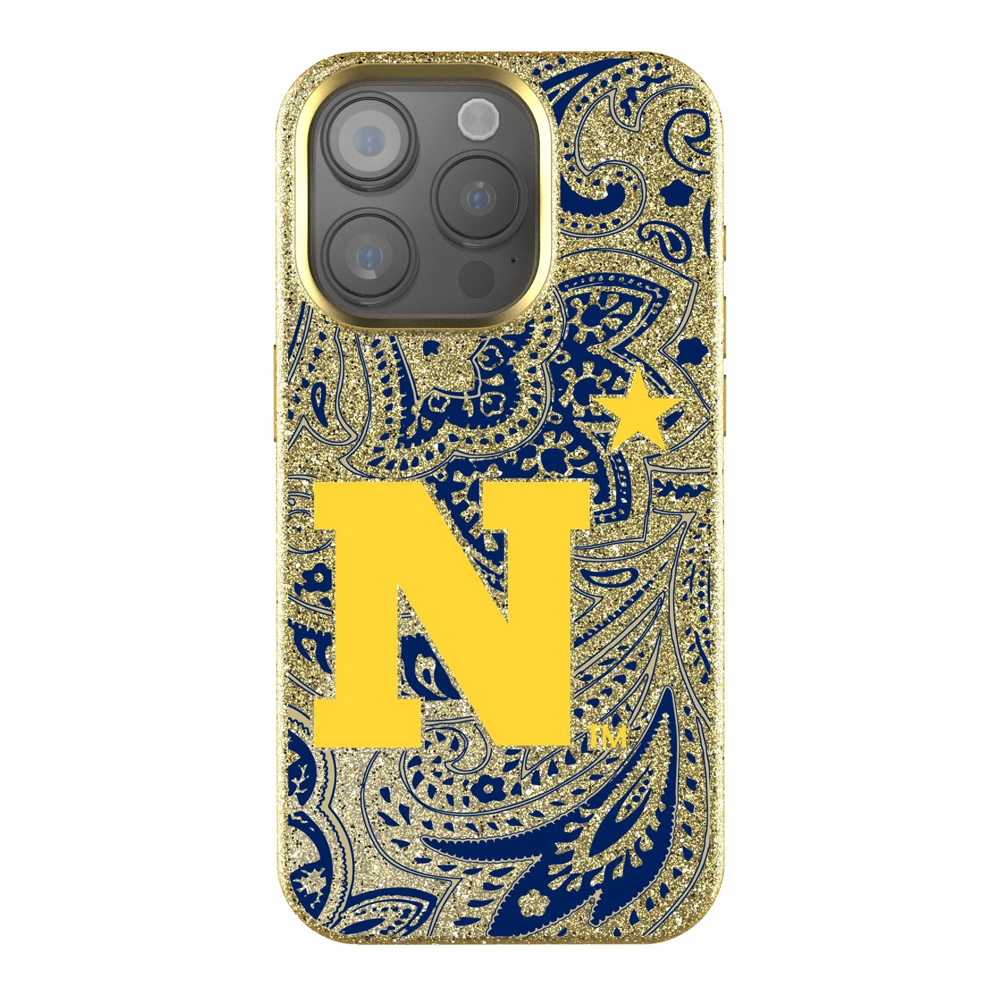 United State Naval Academy Midshipmen Paisley Bling Phone Case
