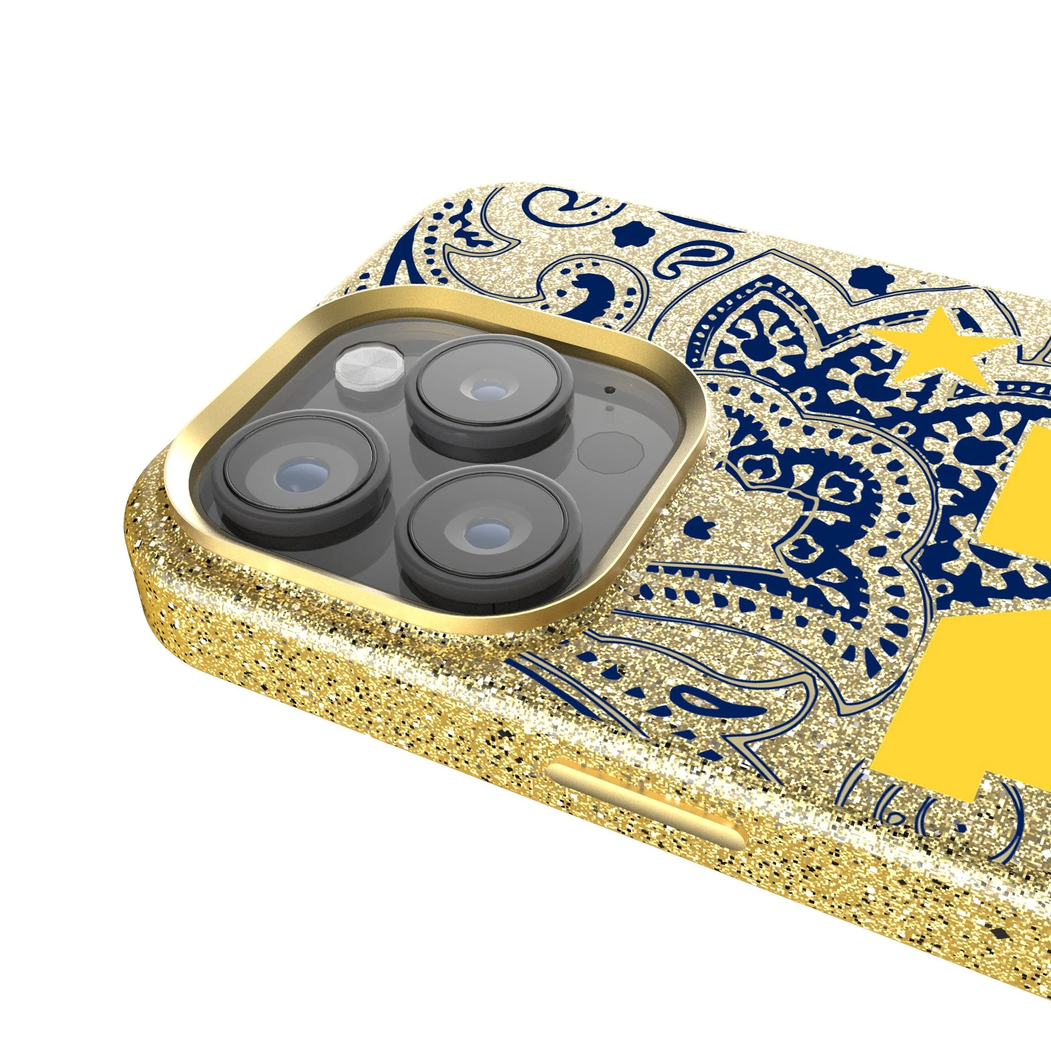United State Naval Academy Midshipmen Paisley Bling Phone Case - Image 4