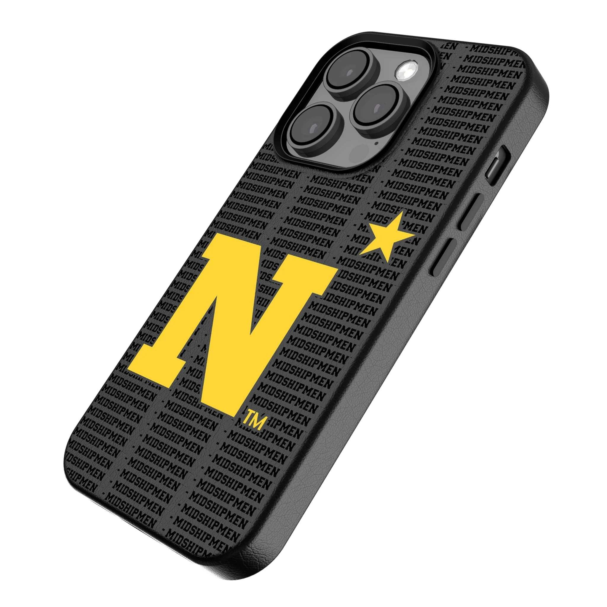 United State Naval Academy Midshipmen Text Backdrop MagSafe Compatible Phone Case for Apple iPhone - Image 2
