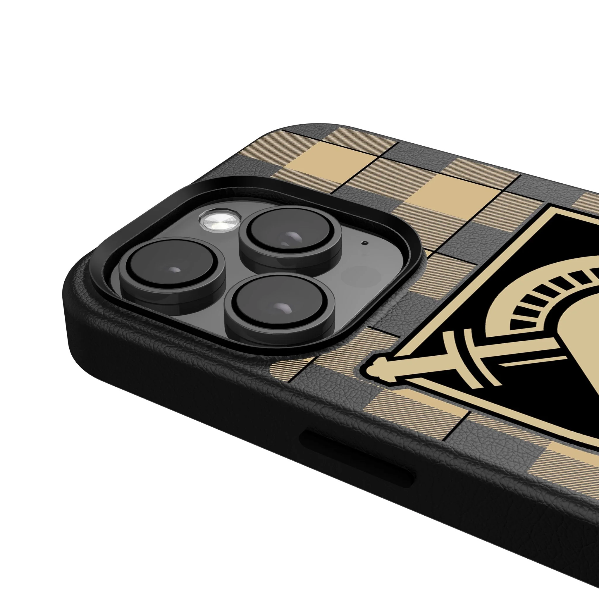 United States Military Academy Black Knights Plaid MagSafe Compatible Phone Case for Apple iPhone - Image 4