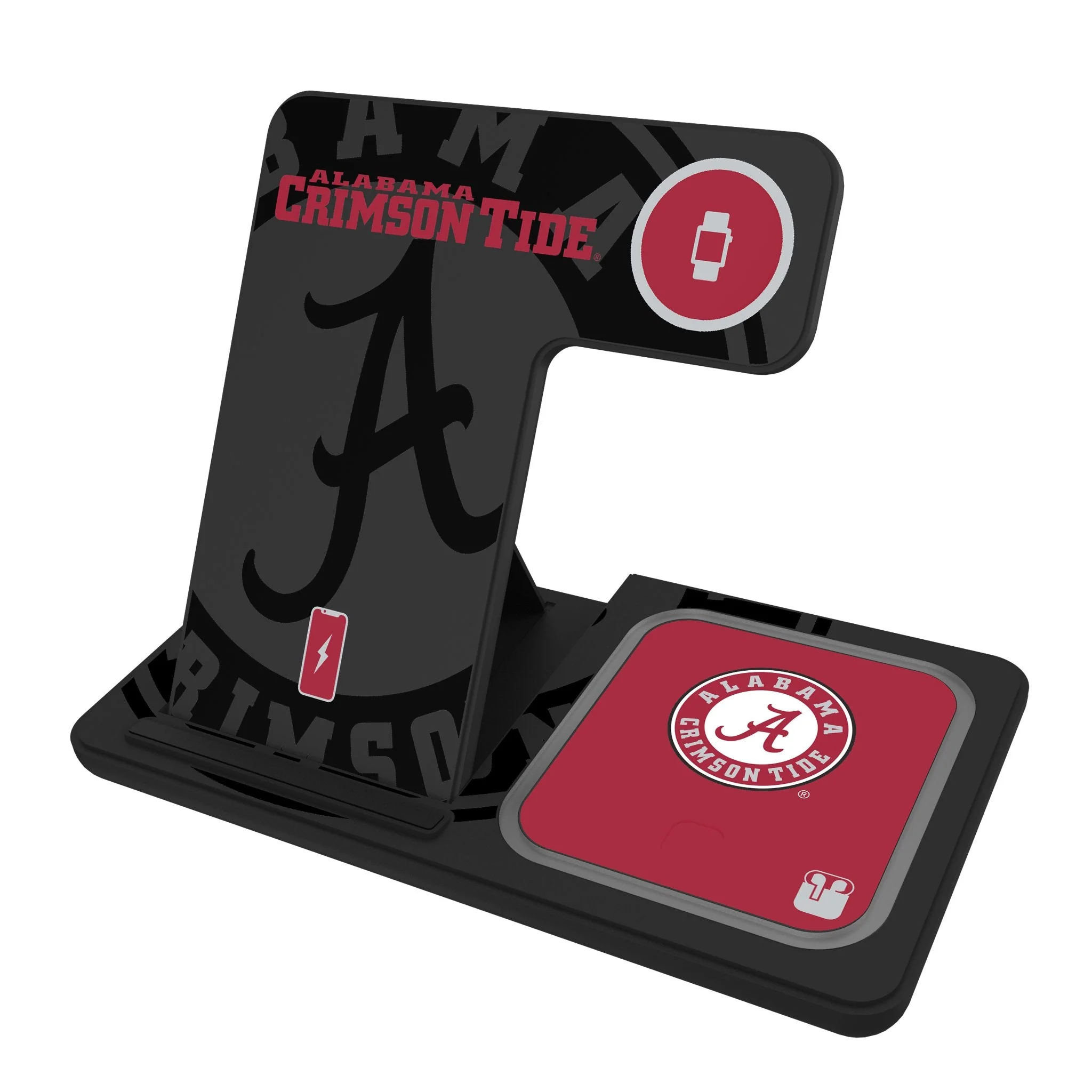 University of Alabama Crimson Tide Monocolor Tilt 3 in 1 Charging Station