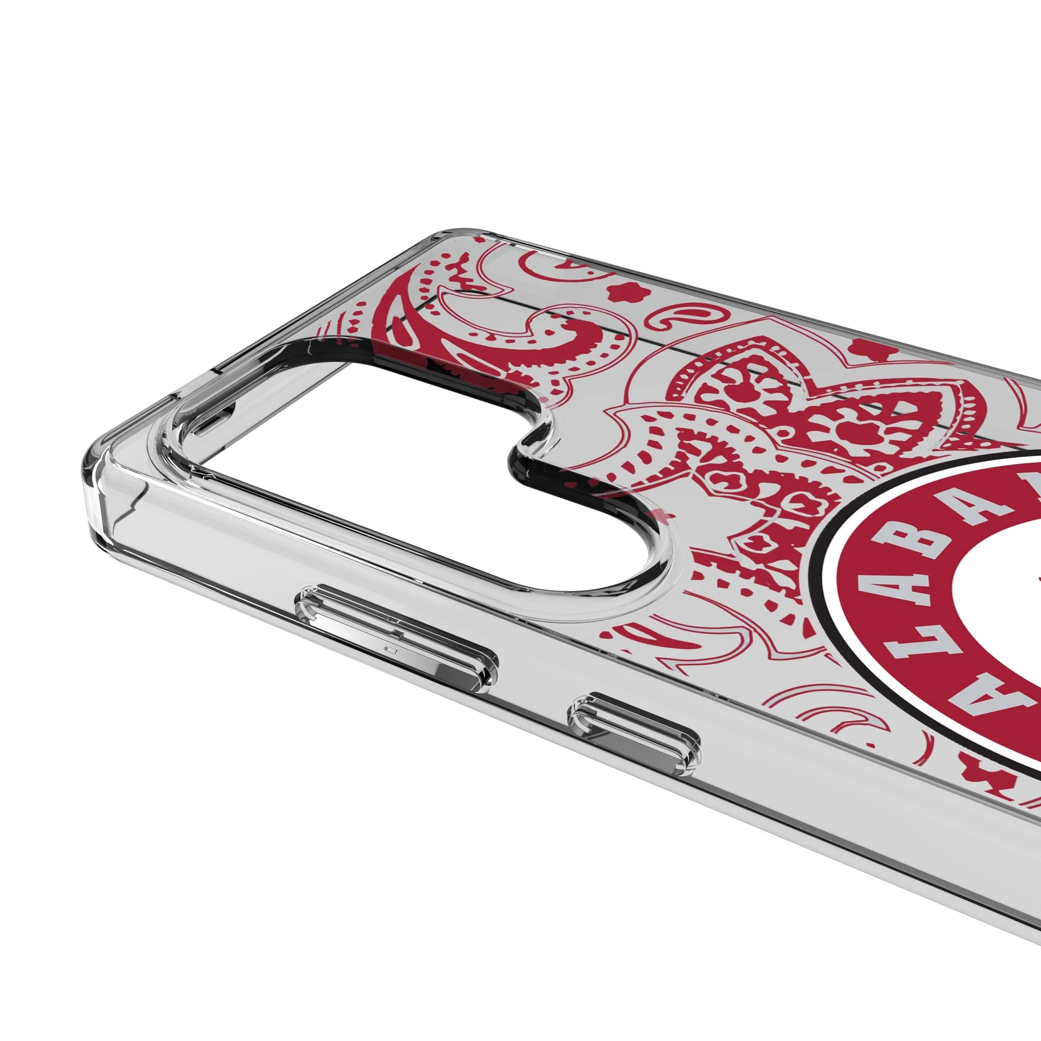 University of Alabama Crimson Tide Paisley Clear Phone Case for Samsung Galaxy - Image 3