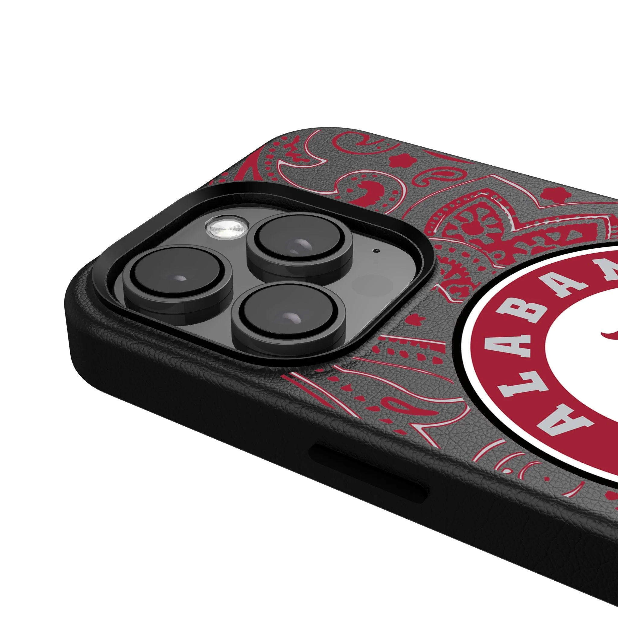 University of Alabama Crimson Tide Paisley MagSafe Compatible Phone Case for Apple iPhone - Image 4